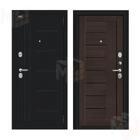 Входная металлическая дверь Проф Букле черное/Wenge Veralinga
