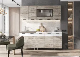 Кухня Рио New 2,0 (490) Юкон/Белый, Белый (Антарес)