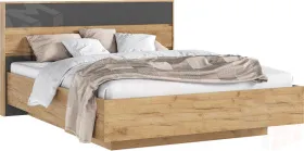 Роджина Кровать парящая 1,6м (ортопед металл) с подсветкой (Графит, Дуб Крафт)