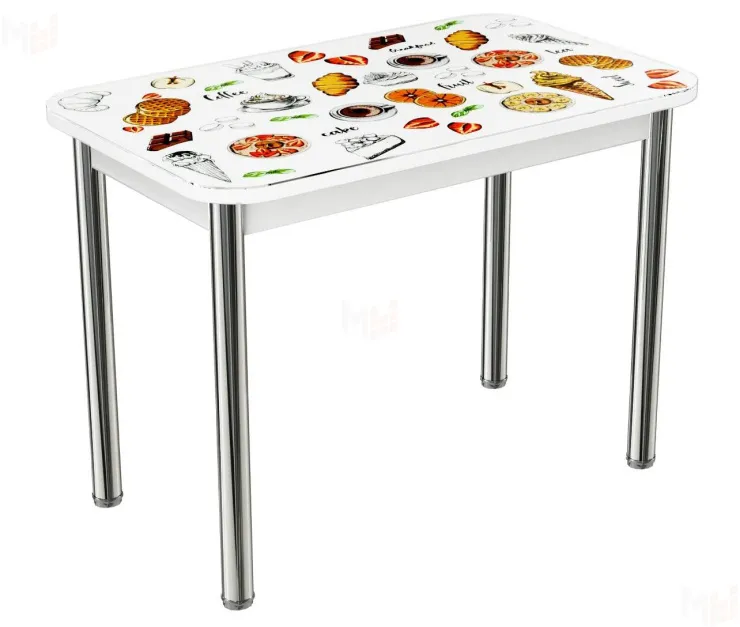 Стол прямоугольный с фотопечатью Текстура-3, ноги прямые