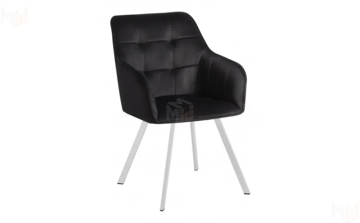 Кресло поворотное Мони Confetti черный H-75/белый