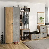 Прихожая Мини-Лайт Вариант 4 Дуб крафт золотой/ателье светлое