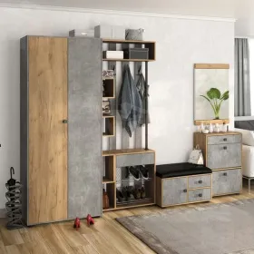 Прихожая Мини-Лайт Вариант 4 Дуб крафт золотой/ателье светлое