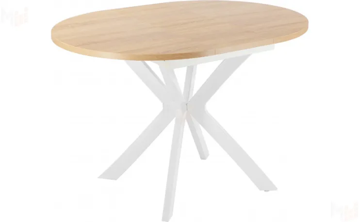 Стол раскладной Вега Лофт D90 Дуб сонома / Белый