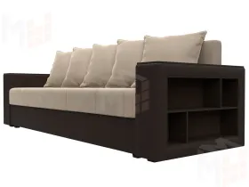 Диван прямой Дубай Лайт ( Бежевый\Коричневый )