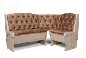 Кухонный уголок Орхидея Люкс (ясень/велюр Коньяк)