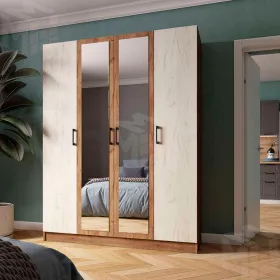 Шкаф Вегас 1600 дуб крафт табачный/дуб крафт белый