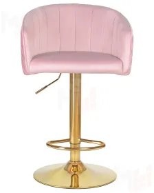 Стул барный DOBRIN DARCY GOLD (розовый велюр (1922-16))