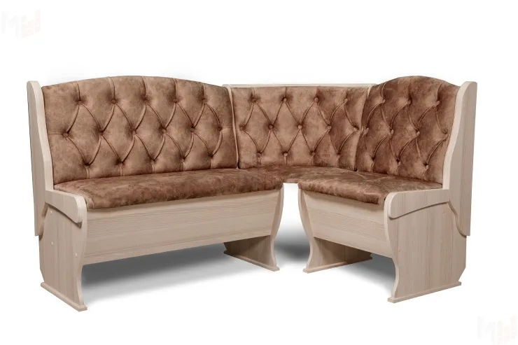 Кухонный уголок Орхидея Люкс (ясень/велюр Коньяк)