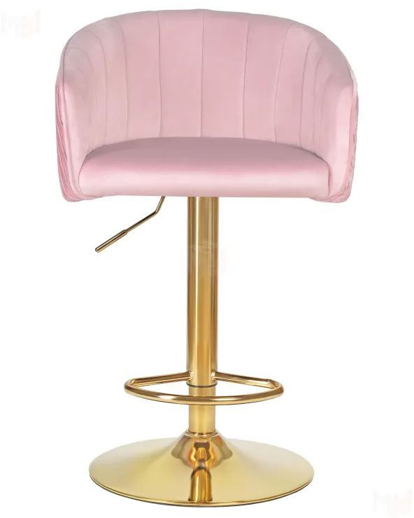 Стул барный DOBRIN DARCY GOLD (розовый велюр (1922-16))