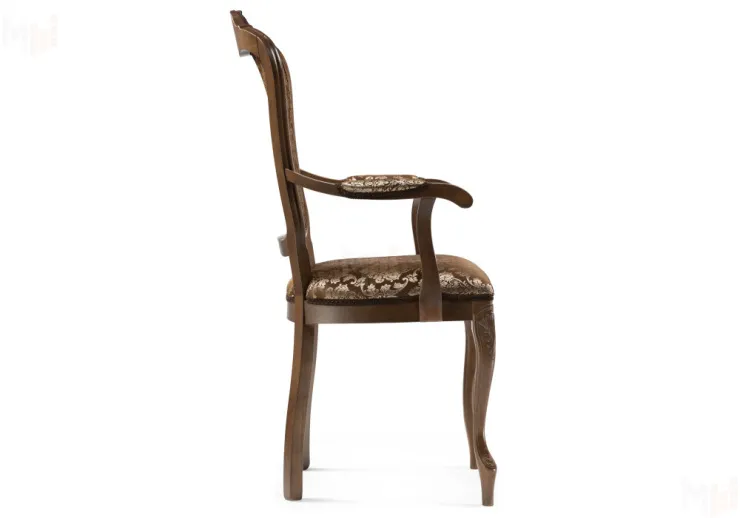 Кресло Руджеро  с мягкими подлокотниками орех/шоколад