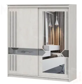 Шкаф-купе №25 (2,0м) Грей Сосна Санторини