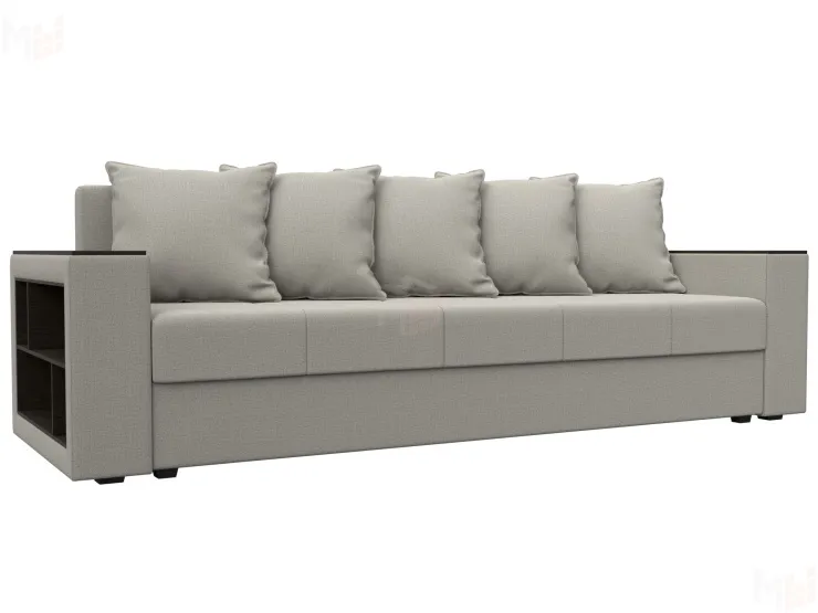 Диван прямой Дубай Лайт полки слева ( Бежевый )