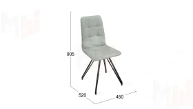 Стул Аспен К4 Черный муар, Велюр Confetti Silver