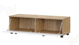 Тумба ТВ Милан со створками Дуб Золотой/Белый матовый