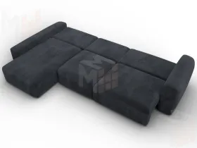 Диван угловой Лига-066 НПБ Лонг угол левый ( TOWER 11 темно-серый )