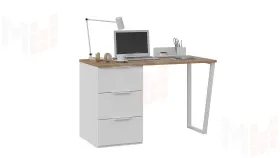 Стол письменный с тумбой универсальной Порто - СМ-393.15.011 Белый