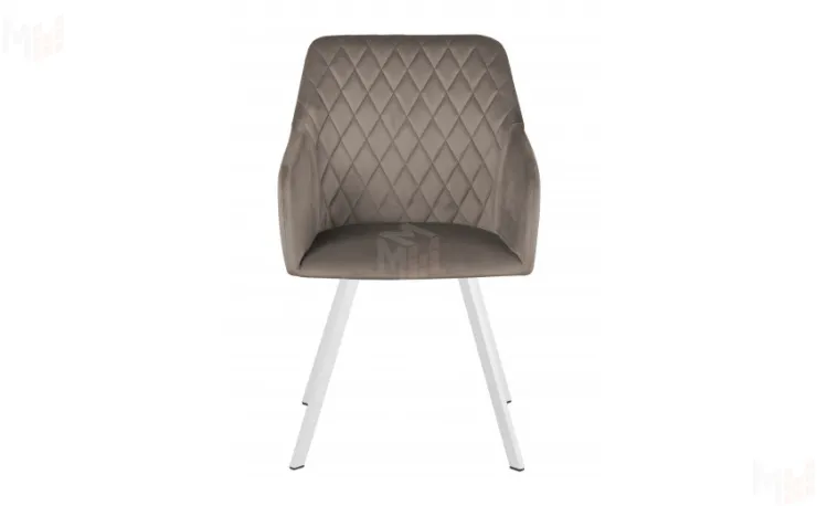 Кресло поворотное Барли Confetti mocco/белый