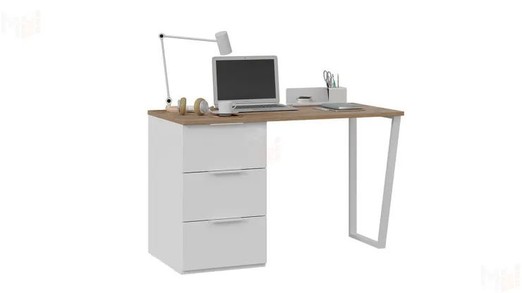 Стол письменный с тумбой универсальной Порто - СМ-393.15.011 Белый