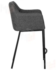 Стул полубарный DOBRIN LUCAS COUNTER (серая ткань (F-22))