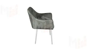 Стул Chester Т6 Белый муар Велюр V003 темно-серый