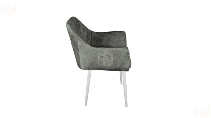 Стул Chester Т6 Белый муар Велюр V003 темно-серый