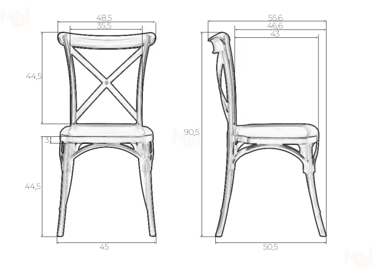 Стул обеденный DOBRIN ZILAN (цвет чёрный (B-03))