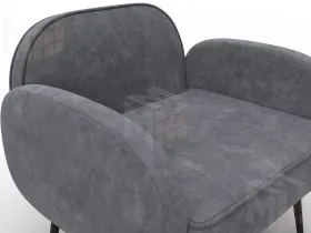 Кресло Лига-086 ( велюр BRUT 16 темно-серый )