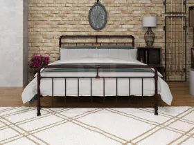 Двуспальная кровать из металла Авила