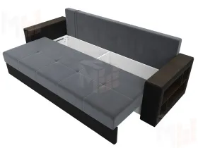 Диван прямой Дубай Лайт ( Серый\Черный )