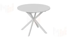 Стол обеденный раздвижной Мэдисон Тип 1 Белый муар, Белый