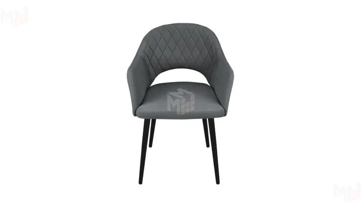 Стул София Т6 Черный муар, Велюр D016 темно-серый