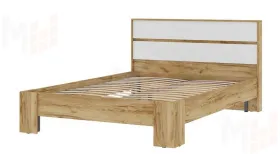 Кровать Хелен КР 02 1400 дуб крафт золото - белый