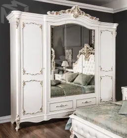 Спальня Флоренция 5-ств белый перламутр глянец