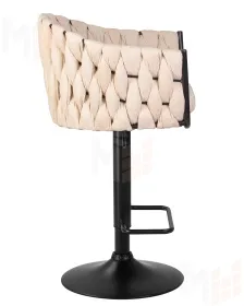 Стул барный DOBRIN LEON (бежевая ткань (LAR 275-1))