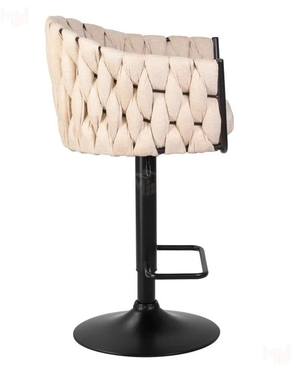 Стул барный DOBRIN LEON (бежевая ткань (LAR 275-1))