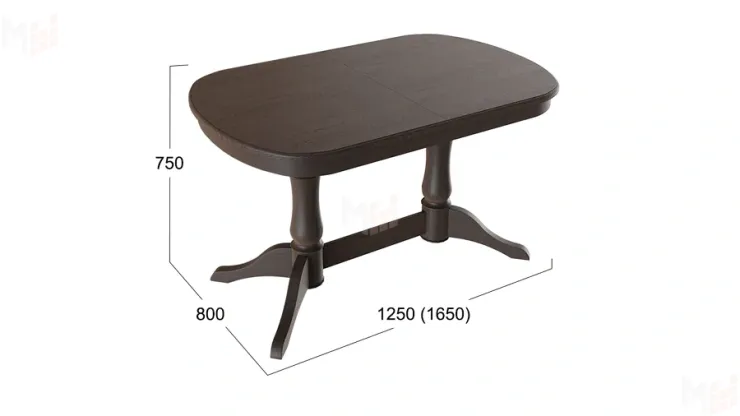 Стол «Валенсия» - S-182 Орех темный