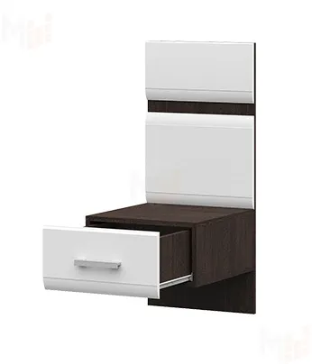 Тумба с надстройкой ТБ-2 Вегас венге - белый глянец