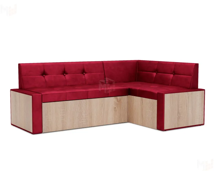 Таллин Правый угол (Бархат красный STAR VELVET 3 DARK RED) 190х83х120 см