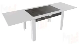 Стол раздвижной Хьюстон Тип 4  Белый, Ателье темный