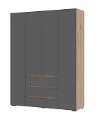 Шкаф 4х створчатый Хелен ШК 05 дуб крафт золото - серый графит