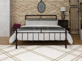 Двуспальная кровать из металла Авила