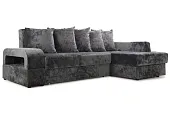 Диван угловой Марго Серый Правый Велюр