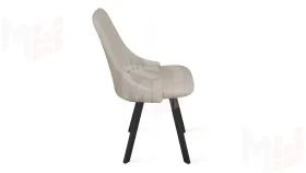 Стул Франк (паук) исп. 2 - ДП2-30 Черный матовый/Catania Ivory (бежевый)