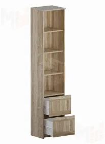 Стеллаж Сириус 2 ящика 39*190 см (сонома)