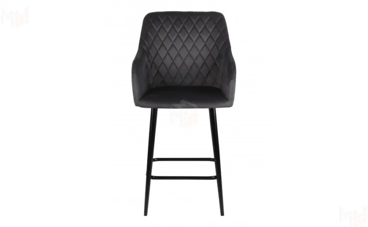 Полубарное поворотное кресло Барли К Confetti  черный H75/черный