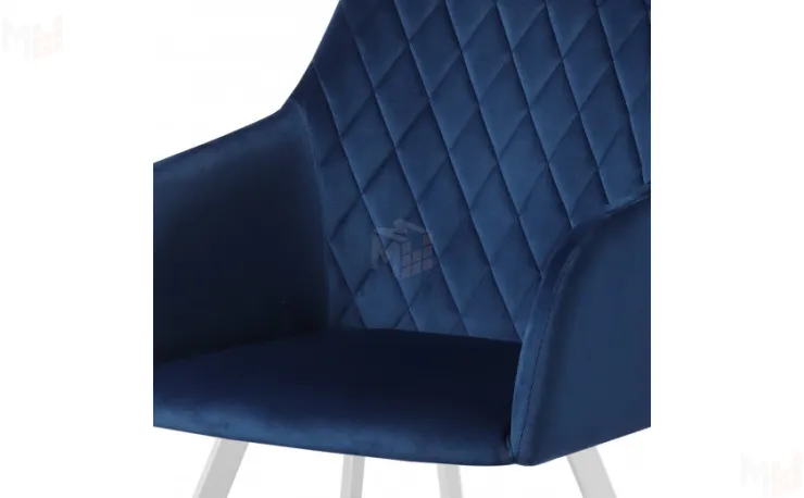 Кресло поворотное Барли Confetti blue/белый