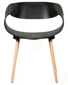 Стул обеденный DOBRIN ALIEN (ножки светлый бук, цвет чёрный (B-03))