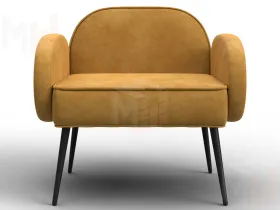 Кресло Лига-086 ( велюр BRUT 10 желтый )