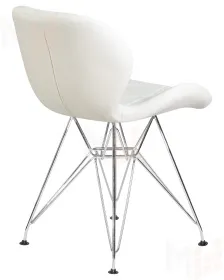 Стул обеденный DOBRIN BUTTERFLY CHROME (ножки хром, цвет белый)